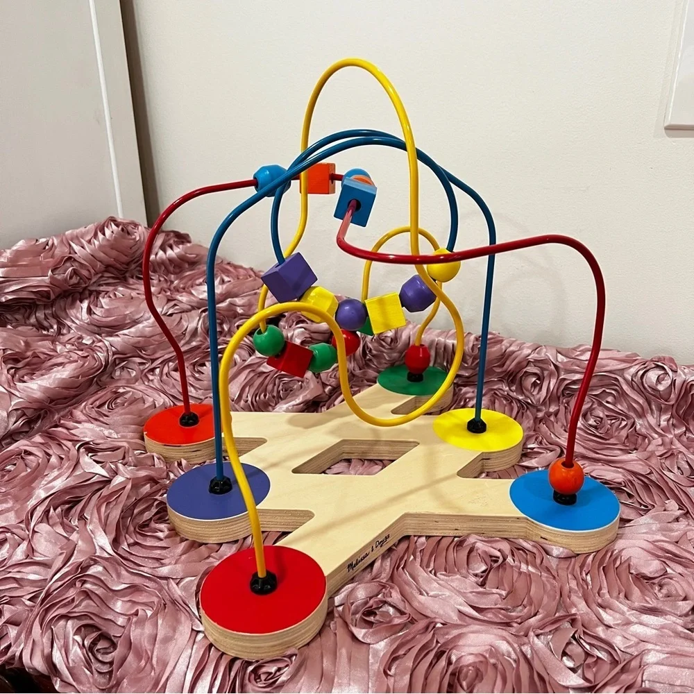Melissa & Doug Wooden Bead Maze Classic Toy Ages 1+ Years Old Kids Colorful